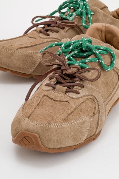 LuviShoes Dámská sportovní obuv Serena Beige Suede z pravé kůže