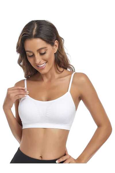 Uniquetrenders Sutien bustier cu bretele subțiri pentru femei