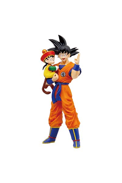 BANDAI OPP Bag 30cm Dragon Ball Figures Goku Gohan Anime Figure Gk Son Goku Son Gohan Father Holding His So