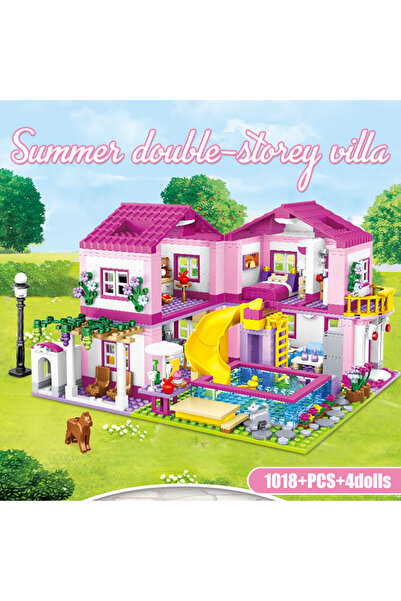 Choice ZKZC 1018 قطعة مدينة 1 تغيير 3 صيف فيلا منزل من طابقين كتل بناء الأصدقاء حديقة تدفق...