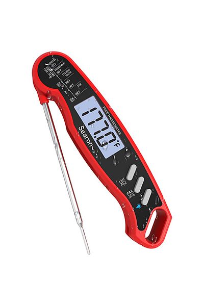 Choice Black Digital Meat Thermometer Instant Read Out - For Baking