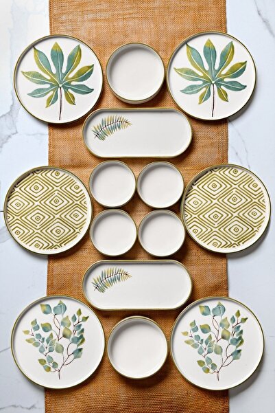 NESS HOME 14 Pieces Fall Spring Breakfast Set for 6 People - Luxury Breakfast...