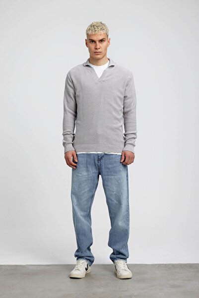 NOMARC Сірий комір, детальний трикотаж