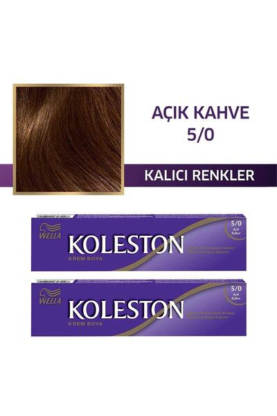 Wella Koleston Tüp Saç Boyası 5/0 Açık Kahve X 2 Adet
