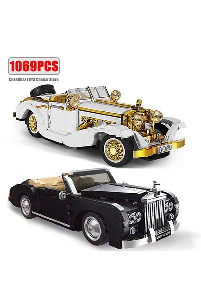 Choice Technical Original Retro Nostalgic Classic Car Building Block Model Compatible High-Tech Bricks C...
