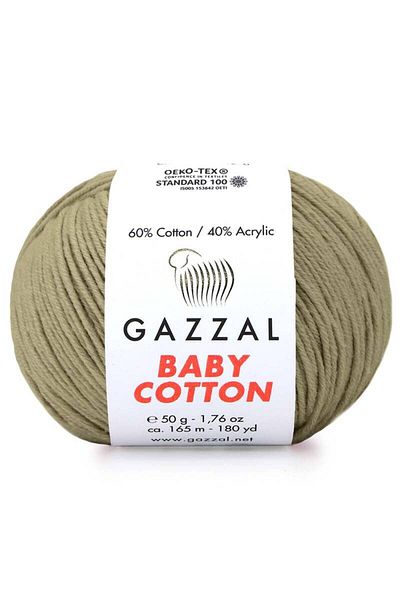 Gazzal Baby Cotton Amigurumi String Oil Green - 3464 - 50 Γρ. Σχοινί διάτρησης