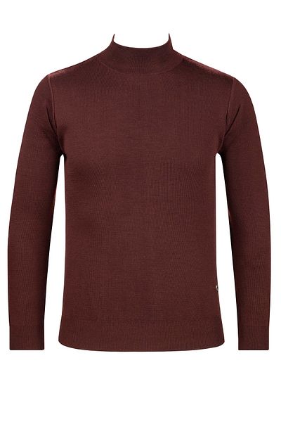 Çizgi Triko Ανδρικά πλεκτά Claret Red πουλόβερ με μισό ζιβάγκο χειμωνιάτικο πλεκτό ατσάλι