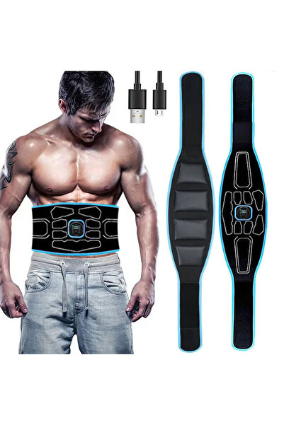 Choice جهاز تحفيز العضلات EMS، جهاز تدريب كهربائي يعمل بمنفذ USB لشد عضلات البطن، حزام اهتزازي للجسم والخصر والبطن