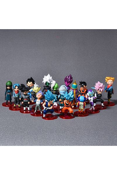 Choice 18pcs-set Son Goku Super Saiyan Figure Anime Dragon Ball Goku Figure Set Action Figure Model Gifts C
