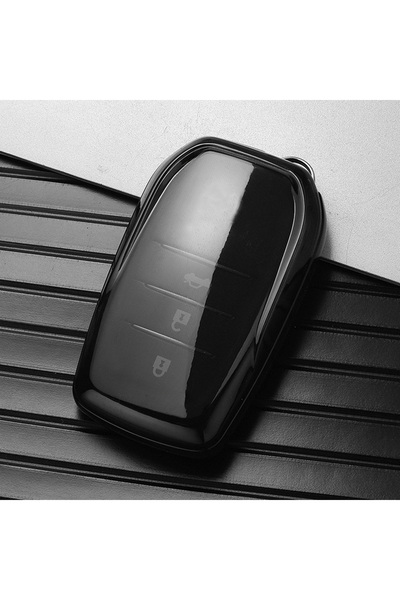 Choice1 غطاء شفاف أسود ناعم من مادة TPU لمفتاح التحكم عن بعد لسيارة Toyota RA...