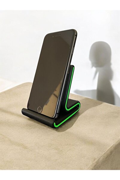 Genel Markalar Masaüstü Siyah-Yeşil Renkli Minimal Telefon Tutucu | Ev ve Ofi...
