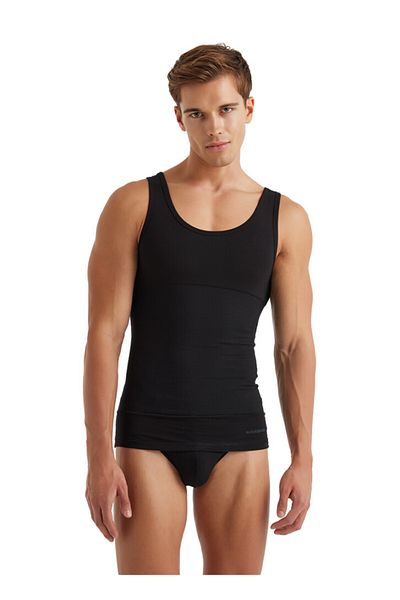 Blackspade 9209 Men's Corset Black Tank Top
