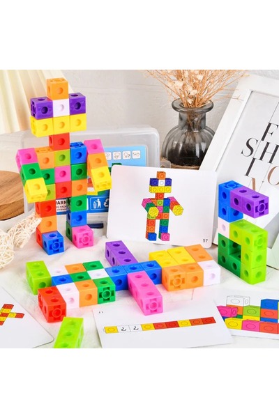 Choice 100Pcs/Set 2X2X2Cm Square Cube Shape Building Blocks Educational Toys for Children Kids DIY Assem...