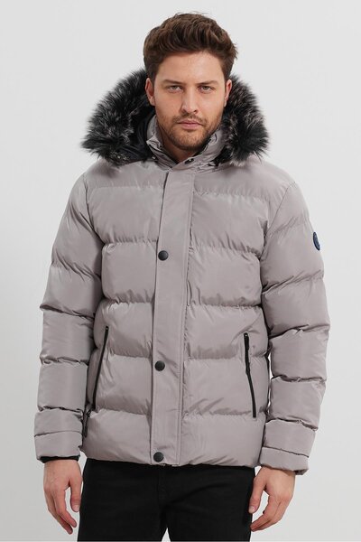 yakamor Palton puf cu glugă pentru bărbați