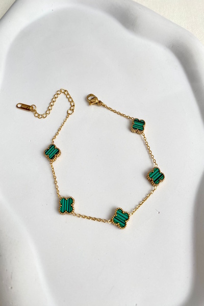 DEMOKAN سوار نسائي من الفولاذ، سوار صغير من علامة القلّاب الصدفية، خمسة لا يف...