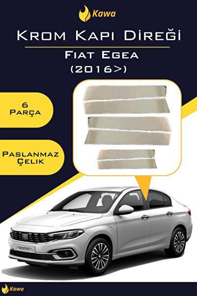 Kawa Fiat Egea 2016 ve Sonrası Kapı Direği, Cam Direği Krom Aksesuar