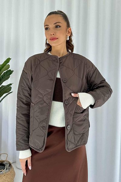 Mine Tan Butik Премиум кафяво яке - с детайл от шапка