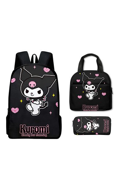 Choice Sanrio Kuromi Backpack Sanrio Backpack Pencil Bag Student School Bag Primary and Middle kawaii Ca...