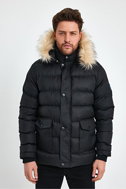 yakamor Palton puf cu glugă pentru bărbați