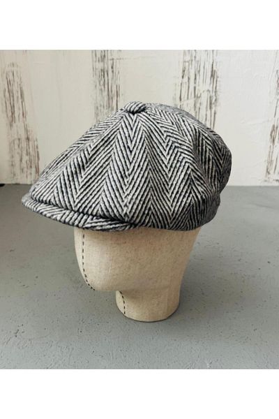 Store ışık Men's Cap - Wool, Stamp, Elastic and Lined