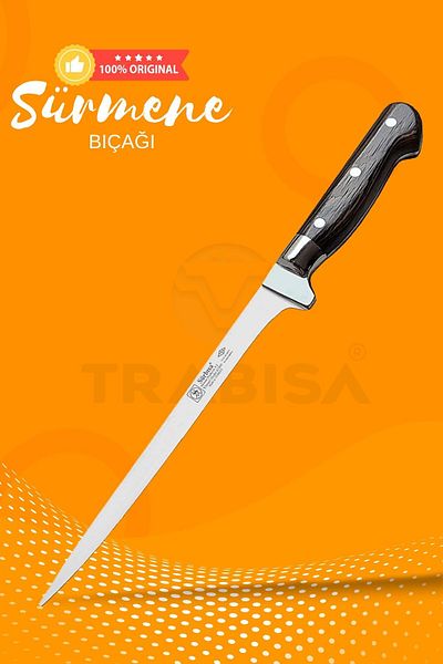Sürbisa Sürmene 61064 Handmade Flexible ( Flexible ) Fillet Fish Knife with Wooden Handle