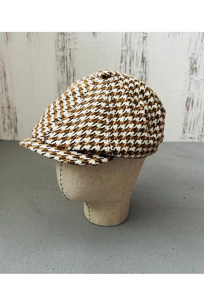Store ışık Men's Cap - Wool, Stamp, Elastic and Lined