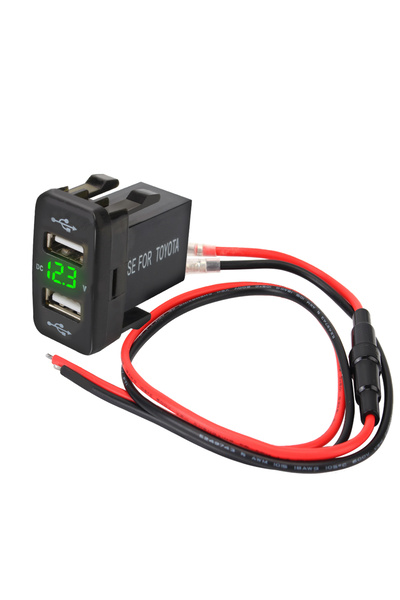Choice green Dual USB QC Car Socket Charger 12-24V 4.2A Dual USB Voltmeter Mo...
