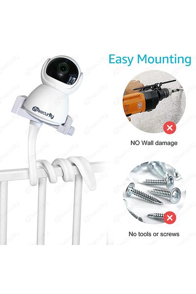 Choice White Color Universal Baby Monitor Holder Longer White Flexible Silicon Baby Camera Stand, Ideal IP