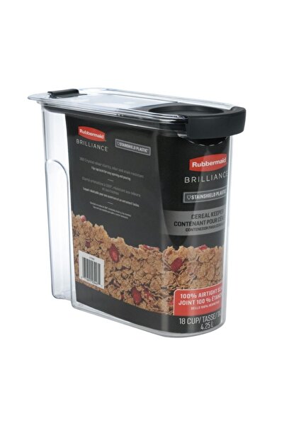 RUBBERMAID Brilliance Airtight Pantry Cereal Container 4.25 Liter