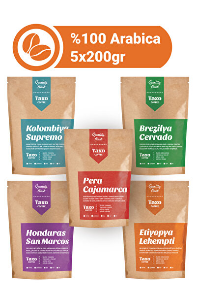 Taxo Coffee 5x200gr Nitelikli Kahve Deneme Seti