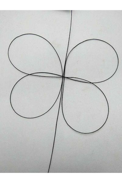 Eskişehir hobi sanat 50 μέτρα Μαύρο Χρώμα 0,3 mm Λεπτό σχοινί χάντρας προσευχής Ehstesbihipi40tmsiyah03mm, One Size