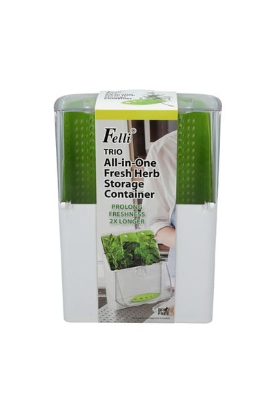 Felli Trio All in One Fresh Herb Snap Closure Storage Container