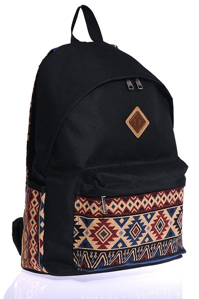 By Hakan Gk54 School Bag Backpack Daily Trip Sports Travel Holiday Multi-Compartment Laptop Compartment Rug Pattern Black