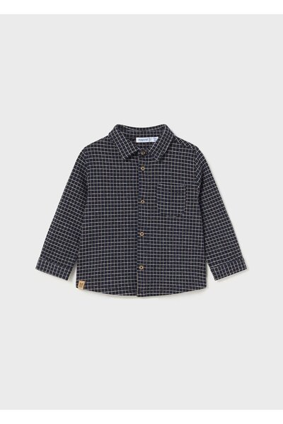 MAYORAL 0-36 Ay Erkek Bebek Kareli Gömlek Lacivert