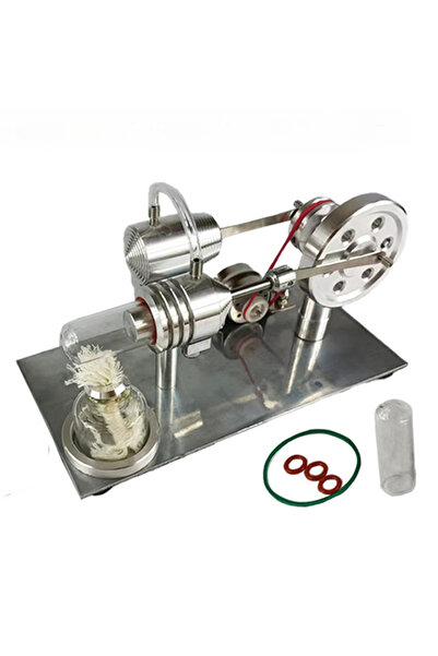 Choice led light Hot Air Stirling Engine Alternator Aluminum Alloy External Combustion Engine Physics Scien