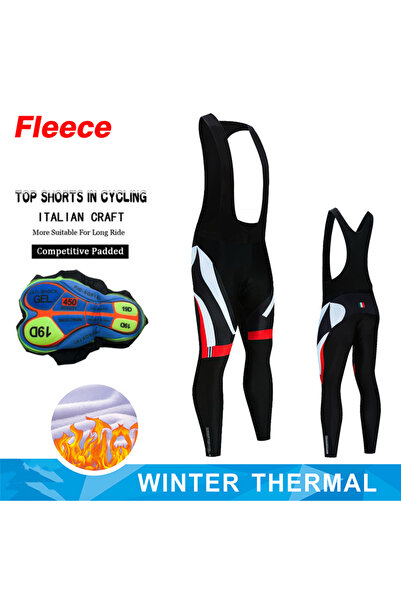 Choice XL Pants 8 Cycling Bib Pants Winter Thermal Fleece Cycling Bibs Tights 19D Gel Padded Pro Hot Warm M