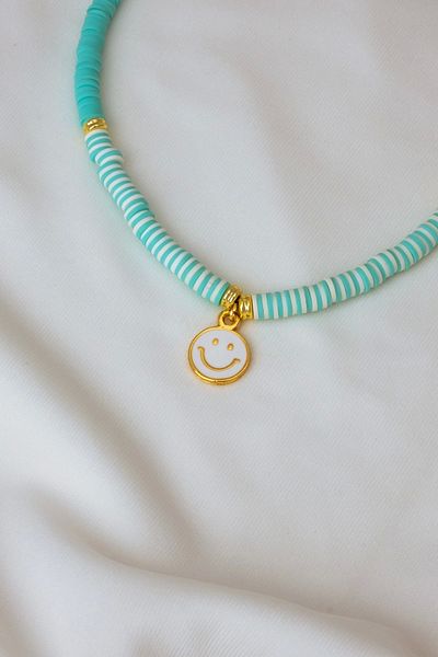 Mrs Flower Smiling Face Fimo Necklace