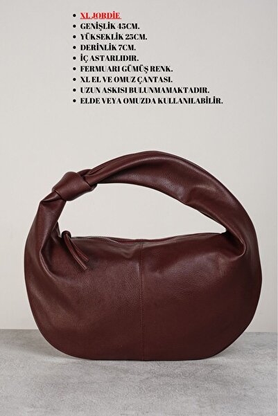 Çantacımstore Dámská XL kabelka Jordie Claret Red (velká velikost)