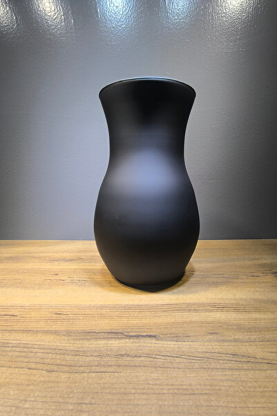 Paşa Cam Seria Negru Mat de 26 cm - Sticlă perforată realizată manual și pentru vază