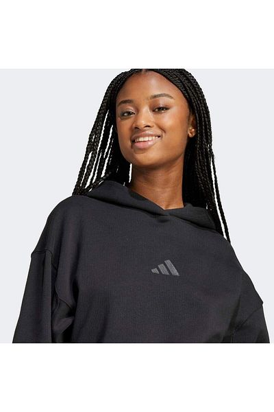 adidas Γυναικεία μαύρη κουκούλα με κουκούλα All Szn