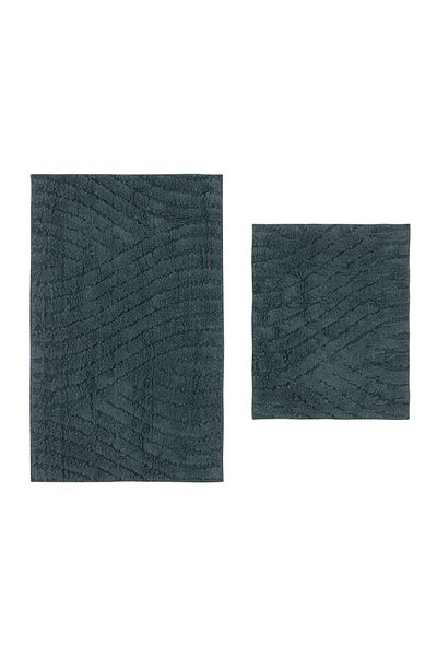 Karaca Home Indigo Roma 2-Piece Bath Mat Set