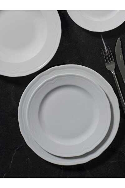 Güral Porselen Venedik 6 adet 21 cm Düz Tabak