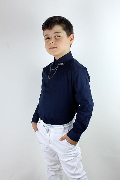 Doctor junior Риза за момче с яка и верига
