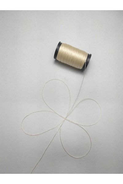 Eskişehir hobi sanat 50 μέτρα Κρεμ Χρώμα 0,3 mm Λεπτό σχοινί χάντρας προσευχής