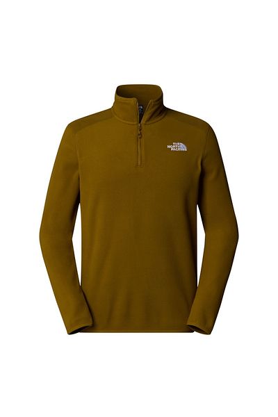 THE NORTH FACE Ανδρικό φούτερ με πράσινο γιακά 100 Glacier 1/4 Zip
