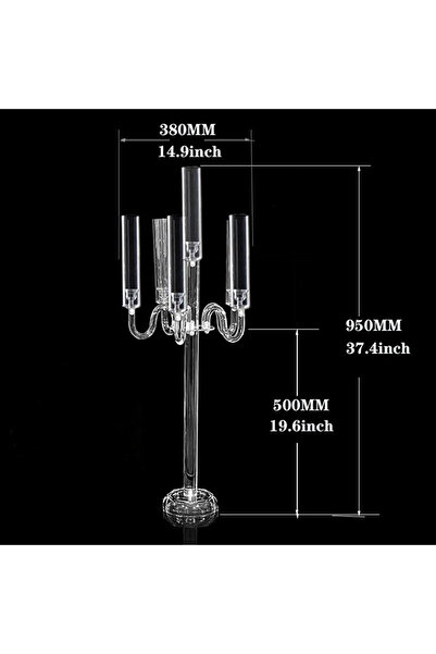 Choice قطعة واحدة من الأكريليك، قطعة واحدة من 5 أذرع شمعدانات أكريليك، حاملات...
