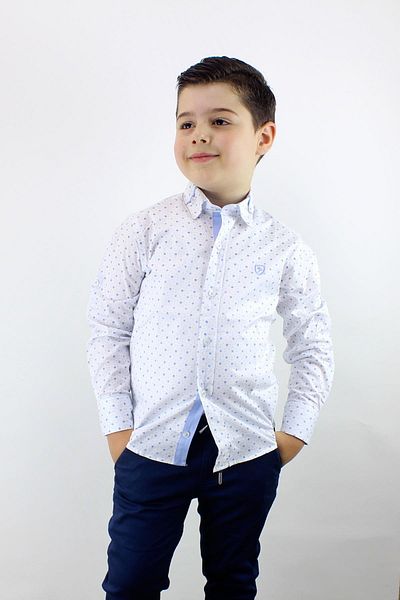 Doctor junior Спортна риза с дълъг ръкав с шарки за момче