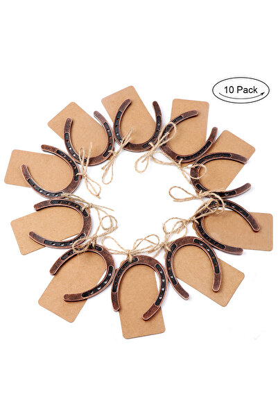 Choice 10 قطع 10 قطع هدايا زفاف على شكل حدوة حصان محظوظة مع علامات كرافت هداي...