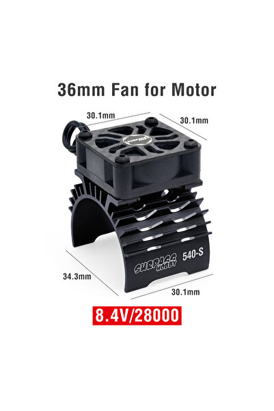 Choice 36mm Black SURPASS HOBBY RC Motor Fan Cooling Heatsink for 380 390 540 550 Brushless Motor 28/29/36m
