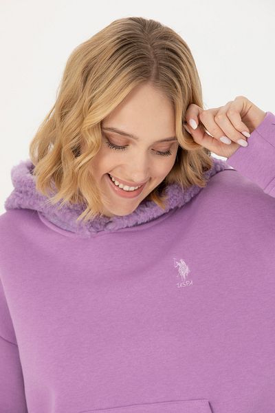 U.S. Polo Assn. Hanorac cu glugă liliac pentru femei 50271590 -VR034